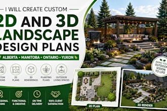 create custom 2d and 3d landscape design plans in alberta manitoba ontario yukon