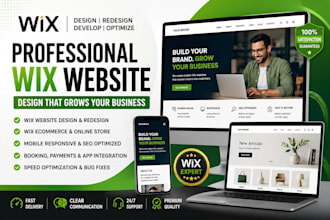 design wix website, wix redesign, wix ecommerce and wix membership website