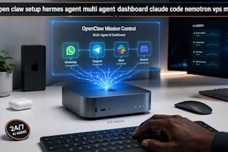 open claw setup hermes agent multi agent dashboard claude code nemotron vps mac