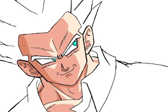 draw dragonball style illustrations and anime art