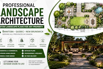 design custom landscape plans for any property in manitoba quebec new brunswick