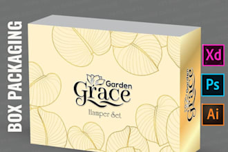 do product packaging box design, mailer box, amazon box design with 3d mockup