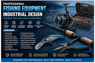 make industrial product design for any ergonomic fishing tools or equipment