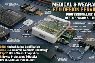 create iec 60601medical pcbnrf5284 ecg, spo2, blewearable nordic nrfarvr devices