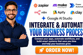 integrate zapier make microsoft power automate n8n apify clay google ai studio