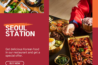 design professional restaurant food posters