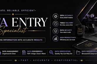 do data entry, excel work with accuracy