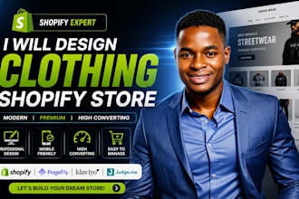 design a shopify clothing, fashion, and jewelry shopify store
