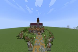 build a detailed minecraft medieval house