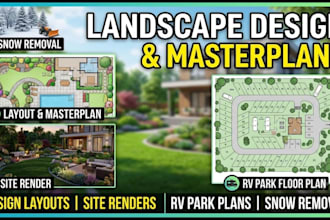 do landscape design layout masterplan snow removal site render rvpark floor plan