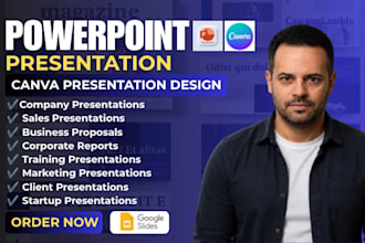 design business powerpoint presentation, google slides and canva presentation