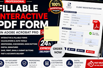 create fillable interactive PDF form in adobe acrobat pro