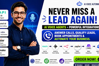 vapi ai voice calling agent retell ai n8n automation zapier make integration