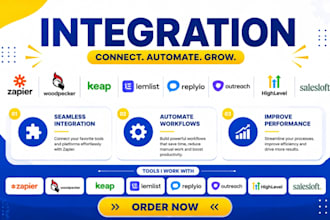 integrate woodpecker keap lemlist replyio outreach zapier gohighlevel salesloft
