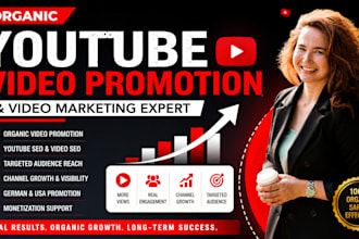german youtube promotion organic video promotion, video marketing channel growth