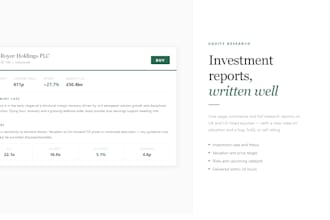 write a professional equity research report