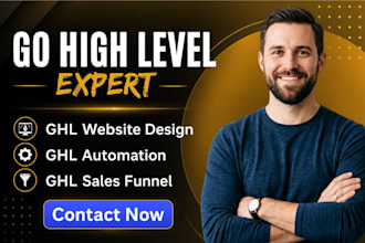 design gohighlevel website, ghl landing page, ghl automation, ghl sales funnel