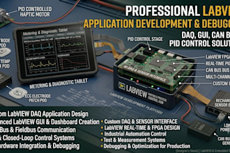 develop and debug labview applications daq, gui, can, pid control systems