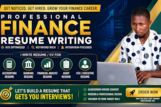 write professional finance cv, accounting, investment banking, audit, cpa resume