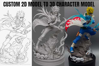 convert 2d to 3d miniature model 2d to 3d character model picture to 3d model