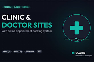 create a professional website for your medical practice or clinic with booking