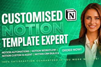 design a custom notion workspace, custom notion template expert notion dashboard