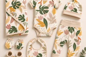 seamless surface pattern designs for fabric, textile