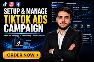 run, setup and manage tiktok ads campaign, tiktok ads manager, tiktok marketing