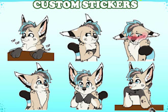 draw a custom furry reference sheet, fursona character and furry art
