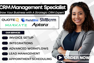 setup quoteiq markate smbcrm quoting invoicing  fieldbin aptora crm integration