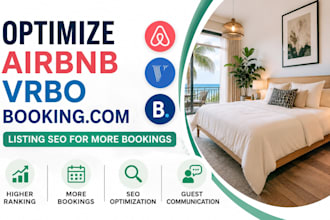 optimize airbnb vrbo booking com listing SEO for higher ranking and bookings