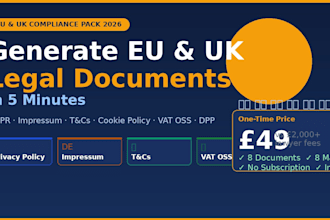 create your complete eu and UK gdpr compliance document pack