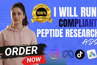 run peptide research ads peptide marketing campaign cbd ads peptide sales funnel