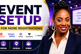 setup eventbrite, ticket tailor, luma, humanitix event registration