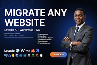 migrate lovable to wix wordpress clone lovable ai website firebase to supabase