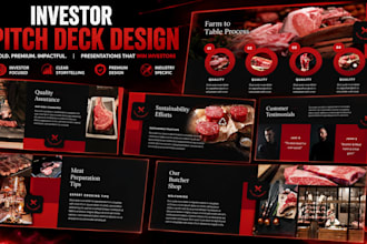 design investor pitch deck, startup pitch deck and fundraising presentation