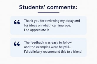 give feedback on your ap english essays