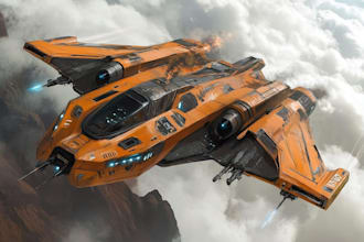 drawing sci fi spaceship design