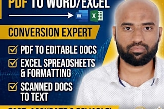 do professional PDF to word or excel conversion