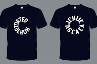 create typography t shirt and letter logo design