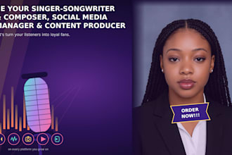 do singer songwriter and composer social media manager and content producer