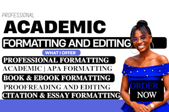 proofread, do academic formatting, ebook formatting, kindle book formatting
