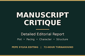 critique your novel with a detailed editorial report