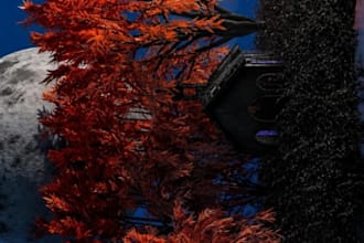 modelos 3d personalizados, escenas y paisajes en blender