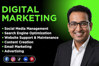 be your digital marketing manager and virtual assistant