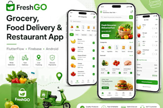 develop food delivery app grocery app restaurant app in flutterflow
