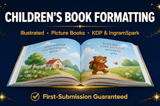 format your childrens book or illustrated book for KDP