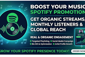 increase ads spotify streams spotify followers monthly listeners genuine streams