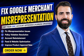 fix google merchant center suspension, fix misrepresentation center