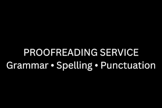 proofread and edit your english documents perfectly
